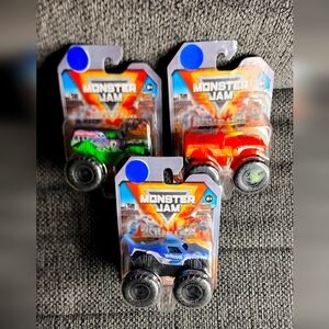 3 Collectibles Monster Jam Toy Trucks